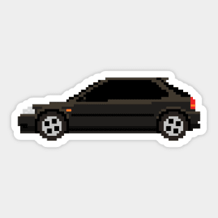 Honda Civic EK Pixelart Sticker